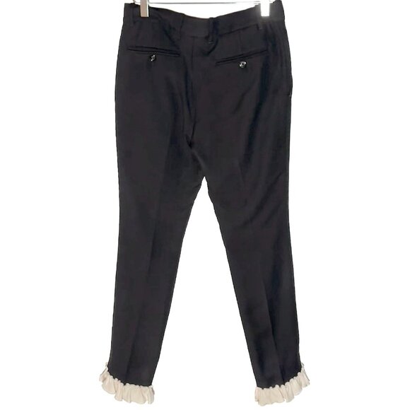 Gucci 2016 Black Trousers With Ruffle Accent - Picture 5 of 8